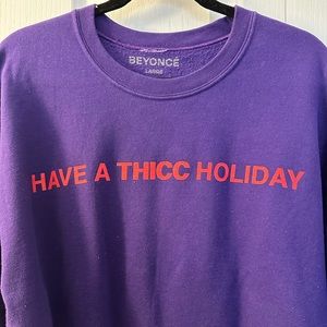 Beyoncé Thicc Purple Crewneck - L